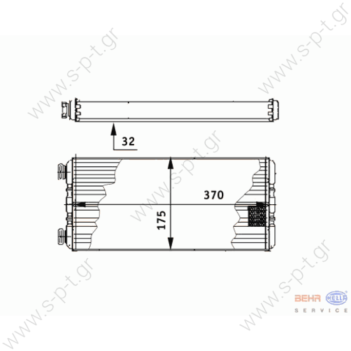 MERCEDES 000 830 07 20 (0008300720), Heat Exchanger, interior heating   MERCEDES BENZ ACTROS 2003, 8FH 351 312-571/9201215 BEHR HELLA SERVICE 8FH 351 312-571 (8FH351312571), Heat Exchanger, interior heating