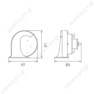 60E   SEGER   ΣΕΤ ΤΕΝΟΡΑΚΙΑ  Electromagnetic Horns   60E Seger Horns 12V  - 