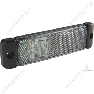 82710326  ΟΓΚΟΥ LED ΕΜΠΡΟΣΘΙΟΣ LED ΦΑΝΟΣ ΟΓΚΟΥ 9-33V  Reference no:	550-0.07 Description:	REF. NO. 550-0.07 Front marker lamp with 3 LEDs 9-33V and reflex - reflector (with cable 1m) Clear lens - 