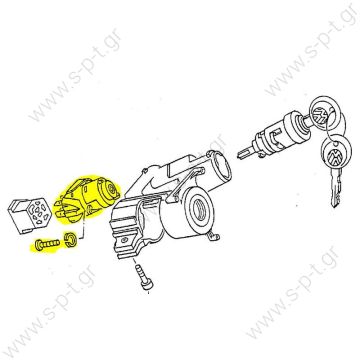 6N0 905 865 6N0905865   ΕΠΑΦΗ ΔΙΑΚΟΠΤΗ ΜΙΖΑΣ VW GOLF II,III, CADDY II, SEAT IBIZA II, 6 ΕΠΑΦΕΣ    Seat, VW μαύρη   VW  357905865 6N0905865  SEAT Arosa, Cordoba, Ibiza, Inca, Toledo,  VW Caddy, Golf, Corrado, Jetta, Lupo, Passat, Polo, Transporter, Vento - 