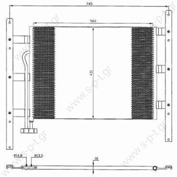 81619200017, ΚΟΝΤΕΝΣΕΡ ΣΥΜΠΥΚΝΩΤΗΣ   Condenser, air conditioning MAN F2000-1999 OE: 81619200017 Technical Data: Core size [mm]: 560x431x16 Cross Reference IDs: Manufacturer   Condenser replaces Hella: 8FC 351 306-061  Art. No. 3.82203   - 