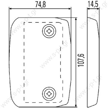 2BA 008 260-001    HELLA  ΦΑΝΟΣ  ΦΛΑΣ   ΥΔΡΑΥΛΙΚΗΣ ΠΟΡΤΑΣ      Abmessung LxBxH: 125x131x19,5mm     Hubladebühnenleuchte Orginal Hella 24V   OE: 2BA007135-001  0867454, 20223923, 062579 - 