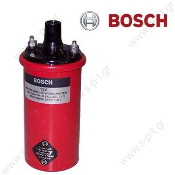 BOSCH 0 221 119 030 ΠΟΛΛΑΠΛΑΣΙΑΣΤΗΣ    0221119030  ΠΟΛΛΑΠΛΑΣΙΑΣΤΗΣ 	 BOSCH  BOSCH RED HIGH PERFORMANCE BALLASTED IGNITION COIL (BALLAST RESISTOR NOT SUPPLIED) 12V - 