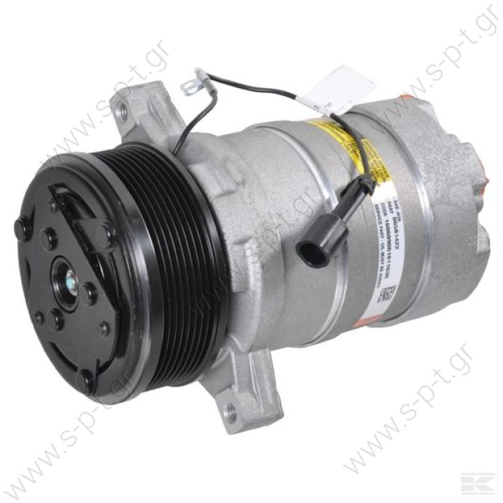 40420057    ΣΥΜΠΙΕΣΤΗΣ   COMPRESSOR, JOHN DEERE TRACTOR, DELPHI HR6 8PV 12V 122MM   Harrison Compressor Delphi (harrison) OEM TYPE : HR6      HD 6 PAD Horizontal KL000126 Compressor Harrison HR6   Corresponding OEM codes: ER198334 ER199558