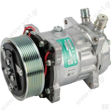 40405005   ΣΥΜΠΙΕΣΤΗΣ SANDEN SD7H15 119PV8 12V V-OR  ΚΟΜΠΡΕΣΕΡ SANDEN SD7H15  COMPRESSOR SANDEN FIX R134A SD7H15     SANDEN  SD 7H15 OR Vertical 12V Poly-V 8  SD7H15-709 (8028-8230) V.O.R. 119/PV8  8100, 12V 119MM 8PV R134A VERT O-RING, - 