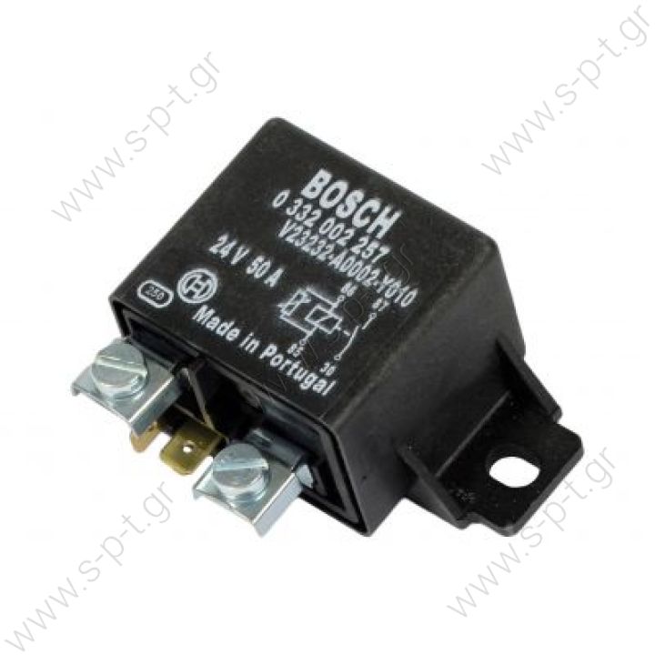 0332002257, BOSCH  24V 50/50Amp.    BOSCH ΡΕΛΕ     Relay BOSCH 0332002257 24 V50A DAF: 0673514, 673514. IVECO: 9673514. BOSCH 0 332 002 257 (0332002257) Relay, start repeater