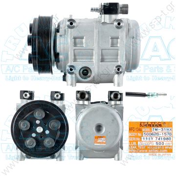 40430041  ΚΟΜΠΡΕΣΕΡ Α/C  SELTEC TM31 156B2 24V    Zexel  TM31 24V PV8 OE: 1020633 - 102663 - 240103024 - 500326851 - 500386851 - 50143 - 5050002 - 755001106 - 834614 - 99469367 - H13000822 - RMCO240  Genuine Valeo TM31 Compressor # 100-46540 2521213 - 