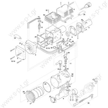 25.1816.99.15.00 251816991500   ΜΟΤΕΡ  EBERSPACHER HYDRONIC 24V HEATER COMBUSTION AIR BLOWER MOTOR FOR D9W AND HYDRONIC 10 | 251816991500  EBERSPAECHER Hydronic 10 - 24V 251816991500 252161050000, HYDRONIC 10 Universal 24 V - 