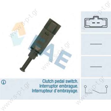 70485606  ΒΑΛBIΔA ΣΥΜΠΛΕΚΤΗ AUDI A2, A3, SEAT LEON, TOLEDO II, VW POLO   Switch, clutch control (cruise control) Διακόπτης πεντάλ συμπλέκτη FORD 1044903 7291993 95VW9E740BA 95VW9E740BB SEAT 1H0 927 189 D SKODA 1H0 927 189 A VW 1H0 927 189A 1H0927189D - 