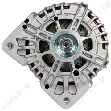 0124525044   BOSCH ΔΥΝΑΜΟ OPEL  0124525133   ΔΥΝΑΜΟ  BOSCH RENAULT LAGUNA II MEGANE II SCENIC II  NISSAN PRIMASTAR D	12V 150 Amp  Pulley PV7 x 49  	Renault / Volvo Frame Number:	FR63 Replacing 0124 525 044 Lucas LRA2368 Hella CA1827 Renault Various Models - 