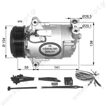 OE#6854067 / 24466997 COMPRESSOR PART COMPRESSOR TYPE DELPHI CVC DENSO	 DCP20045 - Compressor, air conditioning  32427 OPEL Astra (04) 1.9 CDTi Compressor    - 