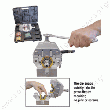 80807250 Atco 3710  ΠΡΕΣΣΑ  ΑΠΛΗ  ΓΙΑ ΜΑΡΚΟΥΤΣΙΑ   AIRCONTITION crimping machine (6 inserts)  TOOL, ATCO, CRIMPER, BEADLOCK MANUAL   - 