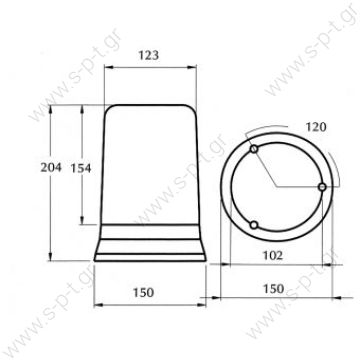 410-12_24V ΠΕΡΙΣΤΡΟΦΙΚΟΣ ΦΑΡΟΣ 24V ΕΠΙΠΕΔΗ ΒΑΣΗ / ΕΠΙΦΑΝΕΙΑΚΗ ΤΟΠΟΘΕΤΗΣΗ - 