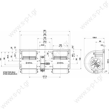 006-B46-22   SPAL ΜΟΤΕΡ ΣΑΛΛΙΓΚΑΡΟΣ ΔΙΠΛΟΣ   SPAL – 24V BLOWER MOTOR 006-B46-22 2022082835  Konvekta 3 speed OE: 60119 - 781364 - H11001231  Other Applications ApplicationYear 006-B46-22 3 speed Konvekta 3 speed - 