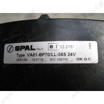 SPAL-BOSCH 0599.6957 VA01-BP70/LL36S   Axial blower VA01-BP70/LL-36S   AXIALNY FAN 24VDC, EMBOSSING VA01-BP70LL-36S (3031588325)   24V, Ref: H11001215 , A0008383706 , A6278350307 , 282101001   SPAL VA01-BP70 / LL-36S 24V  - 