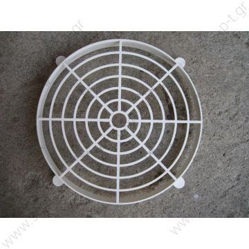 HISPACOLD 3350122  ΚΑΛΥΜΜΑ ΦΤΕΡΩΤΗΣ Plastic fan grid Hispacold Ref.: 3350122 4 hole fixing TYPE: Cover the condenser fan HISPACOLD (the propeller 255mm) Application: SCANIA IRIZAR - 