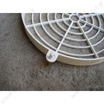 HISPACOLD 3350122  ΚΑΛΥΜΜΑ ΦΤΕΡΩΤΗΣ Plastic fan grid Hispacold Ref.: 3350122 4 hole fixing TYPE: Cover the condenser fan HISPACOLD (the propeller 255mm) Application: SCANIA IRIZAR - 