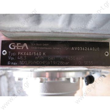 40430086 ΣΥΜΠΙΕΣΤΗΣ  BOCK  FKX 40/560K  13990 / 24010106046 / 42541852 / 500369351 / 50039 without shut-off valves  TYPE: BOCK-GEA FKX40 / 560K Konvekta No. H13-004-502 Orginal GERMAN !!! kompresor BOCK FKX40-560 K, OEM 13990 / 42541852 / 500369351 - 