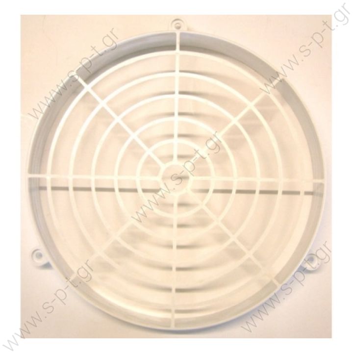 HISPACOLD 3350216  ΚΑΠΑΚΙ  Fan grid Hispacold 11" Ref.: 3350216 , 593103 3 hole fixing   Hispacold Condenser Fan Cover - White    TYPE: Cover the condenser fan HISPACOLD (the propeller 280mm) Application: SCANIA IRIZAR