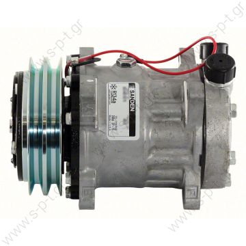 SANDEN,7929-7H15 12V 2-M, R134A VERT TUBE O-RING  COMPRESSOR,FORD L-SERIES TRACTOR, SANDEN,7929-7H15 12V 2-M, R134A VERT TUBE O-RING - 