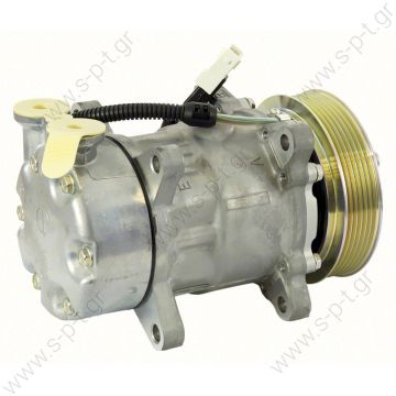 40405087  ΚΟΜΠΡΕΣΣΕΡ A/C   PEUGEOT 206 1.1 - 1.4 - 1.6 - 1.6 16v OEM Code 1412 - 1431 - 6453CN - 6453EH - 6453FS - 6453JG - 6453JK - 9611111780 - 9628239480   COMPRESSOR,NEW, SANDEN PEUGEOT 206 1.4L SANDEN SD6V12-1412 1998-2000 SPECIAL PAD - 