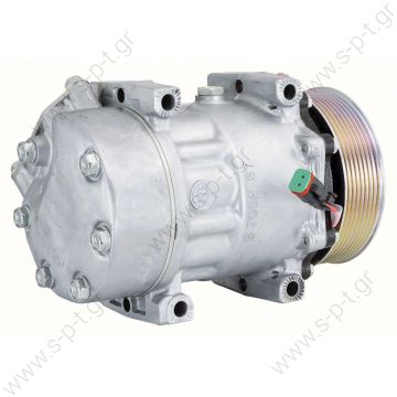 71-9002012 ΚΟΜΠΡΕΣΕΡ A/C   SCANIA TRUCK 4     SANDEN SD7H15   8067   Compressor Sanden Fix R134a SD7H15   SCANIA 124/144 TRUCK COMPRESSOR 8PK 120MM 7H15-6024, 7H15-7980, 7H15-8067 OE : 1376998, 1412263 - 