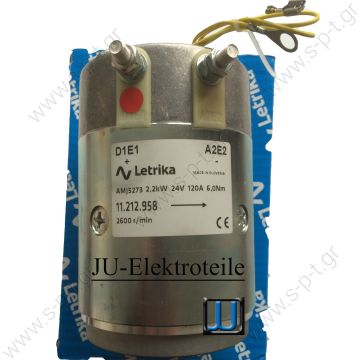 IM0055   ΜΟΤΕΡ  ΥΔΡΑΥΛΙΚΗΣ ΠΟΡΤΑΣ   MM 191      DC Motor AMJ5273 24V 2.2kW DC 24V 2.2kW (IM0055)    Motor AMJ5273 24V 2.2kW LETRIKA (ISKRA)    11.212.958 AMJ5273 Letrika (Iskra) DC motor    Motor DC AMJ5273 24V 2.2kW 2600t CW @ - 