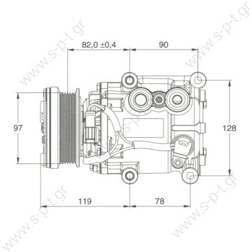 40440076CP ΣΥΜΠΙΕΣΤΗΣ FORD FIESTA, FOCUS, FUSION, TRANSIT  FORD Transit 1.8 16V - 1.8 Di - 1.8 TDCi TSP0155310  Visteon Scroll; 97mm; PV6; 12V; H; Ford Fiesta; Focus; Fusion; Ikon; Tourneo; Transit  1346251, 1064354, 1123560, 1406108 MAZDA : DE9416450    - 