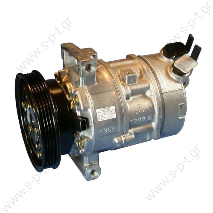 40440182 ΣΥΜΠΙΕΣΤΗΣ    Compressor Denso complete    FIAT Doblò 1.6 16v - Natural Power  FIAT : 46809223 FIAT DOBLO 1.2 Depuis 12.00 FIAT MAREA 1.6 Depuis 10.01 FIAT STILO 1.6 Depuis 10.2001 DIAM N GOR	TENSION	TYPE 120_PV4	12	5SL12C-T 