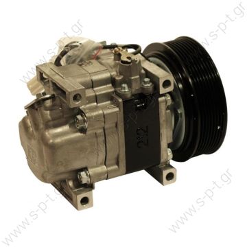 40440207  Compressor type:	H12A1 Clutch diameter (mm):	129 Grooves number:	8 Groove type Poly V Gauge line (mm):	55 Voltage (V):	12 Oil quantity (ml):	150 Gas type:	R134a Inlet / Outlet type:	Pad Inlet size:	15,5 mm Outlet size:	12,8 mmm  - 