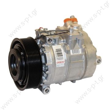 DCP17113    DENSO    4572300111  MERCEDES BENZ ACTROS    MERCEDES BENZ : A4572300111, 4572300111     Compressors 	7SBU16C   Clutch diameter (mm):	130 Grooves number:	9  Groove type:	Poly V  Voltage (V):	24    - 