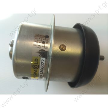 HISPACOLD 5300077    ΜΟΤΕΡ  Hispacold Condensermotor, 24V Ref.: 5300077  Fan Motor 24V Hispacold p/no 5300077 Description  hispacold fan motor 24V part number 5300077 three bolt fixing, plate dia 110mm approx  5300077 - 