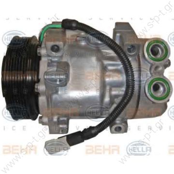 40405127 1211   ΚΟΜΠΡΕΣΕΡ A/C    Sanden SD7V16; 118 mm; PV6; 12V; Citroen C5; Evasion; Jump; Lancia Phedra; 206; 406; 607; 806; 807 CITROEN C5 1.8 - 2.0 16v 1211 - 1237 - 6453CL - 6453JF - 6453KT - 6453KY - 71721765 - 71721766 - 9626902180 - 9645306580 - 