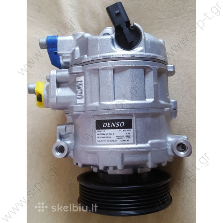 40440103   ΣΥΜΠΙΕΣΤΗΣ A/C   VW Caddy III Serie  DCP32045   Compressor Denso complete TYPE : 7SEU17C    SEAT : 1K0820859E, 1K0820859S, 1K0820803C VOLKSWAGEN : 1K0820803A, 1K0820859M, 1K0820859C, 1K0820803E, 8D0260805Q, 