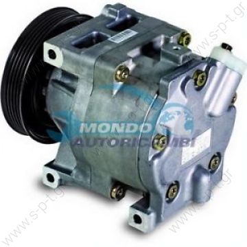 40440045  DCP09005, DENSO  ΚΟΜΠΡΕΣΕΡ A/C FIAT  FIAT PUNTO II   FIAT Punto II Serie 1.2i 8V-16V  592475600 46757168  447100-1560 Compressor A / C Denso SC08C; 120 mm; PV5; 12V; H / V45 °; Fiat Brava; Bravo; Palio; Punto; Siena; Strada; Lancia Y; DCP09005 - 