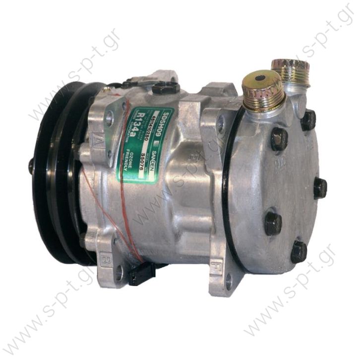 40405029 ΣΥΜΠΙΕΣΤΗΣ SANDEN SD5H09 125A2 12V V-OR  5078 ΣΥΜΠΙΕΣΤΗΣ A/C   COMPRESSOR SD5H09    COMPRESSOR SD5H09   Flare 12V 5" Ø125mm 2G A OE: 5078 Compressors   Standard   Sanden Compressor Sanden Fix R134a 