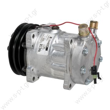 ΣΥΜΠΙΕΣΤΗΣ SANDEN SD7H15 132A2 24V V-OR  2-A, R134A VERT O-RING   AIR CONDITIONING COMPRESSOR SD7H15 4664   SANDEN YU-9079 for UNIVERSAL Fix R134a SD7H15 Description: DIAM N GOR	TENSION	CULASSE 132_A2	12	JD Corresponding OEM codes: 109617 D45080062 - 