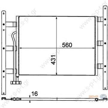 81619200017, ΚΟΝΤΕΝΣΕΡ ΣΥΜΠΥΚΝΩΤΗΣ   Condenser, air conditioning MAN F2000-1999 OE: 81619200017 Technical Data: Core size [mm]: 560x431x16 Cross Reference IDs: Manufacturer   Condenser replaces Hella: 8FC 351 306-061  Art. No. 3.82203   - 