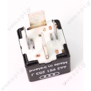 ΡΕΛΕ 75613149 VOLKSWAGEN 8D0 951 253 (8D0951253), Relay VOLKSWAGEN 443 951 253 J (443951253J), Relay, main current  Ignition Cooling Fan Relay 213 VW Audi Jetta Golf GTI A4 A6 Passat 443 951 253 J  - 