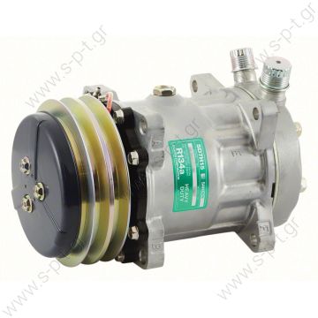 8018, 8024  ΣΥΜΠΙΕΣΤΗΣ SANDEN SD7H15 132A2 12V V-OR  COMPRESSOR,SANDEN,7867-7H15 12V 132mm 2-A, R134a VERT O-RING STEEL ARMATURE, DUST COVER - 