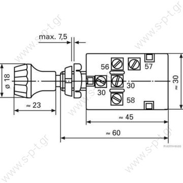 70526012  ΔΙΑΚΟΠΤΗΣ ΦΩΤΩΝ ΤΡΑΒΗΧΤΟΣ  2 ΣΚΑΛΕΣ  Switch, headlight Switch the main light illumination, Universal  - 