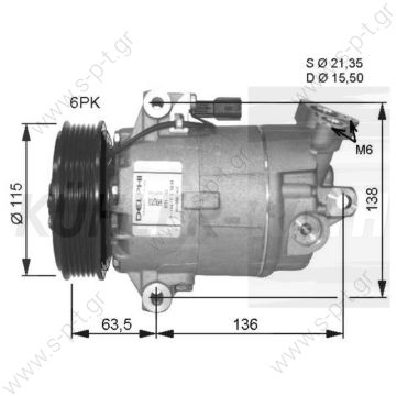 71-7001515 ΣΥΜΠΙΕΣΤΗΣ NISSAN QUASHQAI 2.0 (07)     NISSAN Qashqai 2.0 (2007) compressor Delphi CVC 6PK TSP0155927   NISSAN: 926001DB0A, 92600JD200 	Compressor A / C Harrison CVC; -; -; 12V; Nissan Qashqai Nissan Qashqai 2,0 i; OE: 92600JD200 ... - 