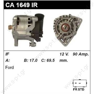 63321711  ΔΥΝΑΜΟ  MARELLI 12V 90Α FORD FIESTA 1.8D 99-02    MAGNETI MARELLI	63321711, 63321711B, 63341711     FORD  1.8TDi 12V 90A 2f +pulley 3f  Ford / Jaguar / Mazda Replacing 63321711 Lucas LRB456 Hella CA1649 Ford Courier / Fiesta 1.8 TDdi - 