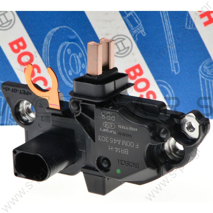 BOSCH F 00M A45 303    ΑΥΤΟΜΑΤΟΣ ΔΥΝΑΜΟ VAG     BOSCH 14.5V [L-DFM] 140A @ BOSCH ΡΥΘΜΙΣΤΉΣ ΓΕΝΝΉΤΡΙΑΣ Voltage regulator BOSCH F 00M A45 303