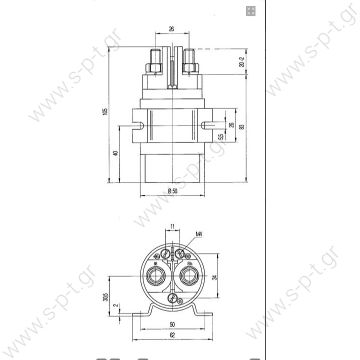 13292300 ΡΕΛΕ ΙΣΧΥΟΣ 12V 300A    12V 300A   High power relay High Performance Relay Applications • Battery switches • Military engineering • Forestry machines • Construction equipment • Floor conveyers industrial Trucks • Airport vehicles - 