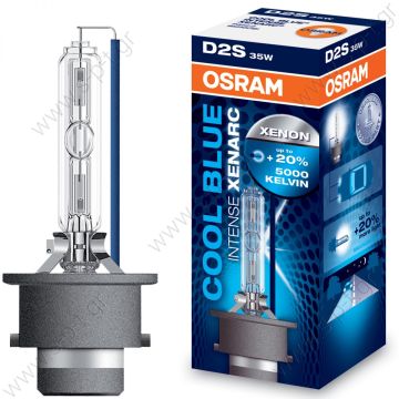 66240 CBI Cool Blue Intense     ΛΑΜΠΑ XENON D2S 85V 35W 6000K     OSRAM Xenarc Cool Blue Intense D2S Details: Osram Xenarc  Xenon bulbs Replacement for Osram 66040 and Philips 85122 - 