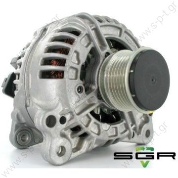 0123515012, BOSCH  ΔΥΝΑΜΟ VAG    12V 120 Amp  046903015F    0986039690 BOSCH  ΔΥΝΑΜΟ   AUDI   100 2.5 TDi 12V 120A 6G   0986044530  BOSCH   ΔΥΝΑΜΟ VAG    Pulley PV6 x 48    0124 515 012 Lucas LRA2011 Hella CA1394 Audi / VW Various Models - 