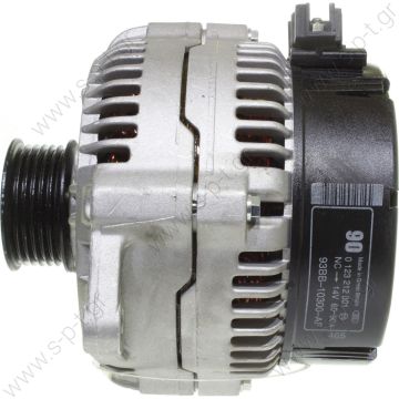 BOSCH 0123212001  ΔΥΝΑΜΟ   FORD MONDEO I, II  12V 90 Amp  BOSCH 0123212001 0986038030 MITSUBISHI A004T01591  PV6 x 54.5 Product Type:	Alternator Product Application:	Ford / Jaguar / Mazda Replacing 0123 212 001 Lucas LRA960 Hella CA731 Ford   - 