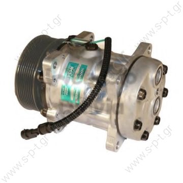 ΣΥΜΠΙΕΣΤΗΣ SANDEN  FIX R134A SD7H15  Compressor Sanden Fix R134a SD7H15  DAF XF  8120 Compressor A / C Sanden SD7H15; 119 mm; PV8; 24V; H; Daf 95    DAF : 1387322  DAF95-XF 920.20090 OE: 1387322 - 1405137 - 1655564 - 1816774 - 8120 - 8129  - 