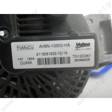 TG12C037 VALEO  ΔΥΝΑΜΟ  12V 120A  FORD  MONDEO 1.6 C-TEC S 120A 49PV6 [COM]  FORD FOCUS III Turnier (DYB) 1.6 ti 92 KW 125 Cv   FORD B-MAX / C-MAX / FIESTA / FOCUS / MONDEO  ΔΥΝΑΜΟ  12V 120A VALEO TG12C037   VALEO 440135   TG12C037  TG12C087 - 